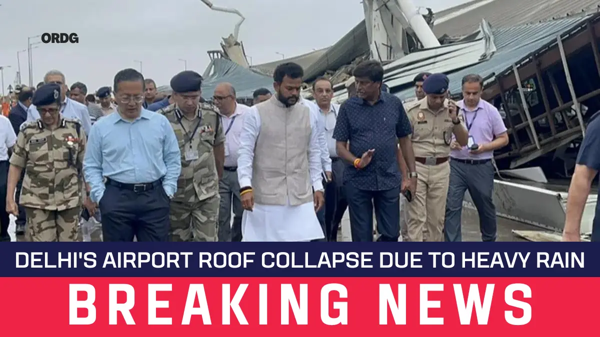 Delhi’s airport roof collapse due to heavy rain